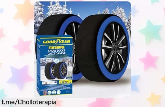 Calcetines de nieve Goodyear Star Gripper, súper agarre en hielo y nieve: precio rebajado por tiempo limitado para que nunca te detengan el frío ni la lluvia, ¡compra ya este ofertón!