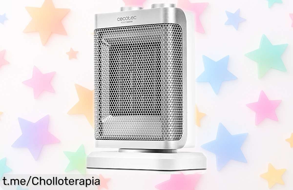 Calefactor cerámico Cecotec Ready Warm 6100 a precio de locura: calienta tu baño rápido y seguro, con protección antivuelco. ¡No te quedes sin el calor que necesitas!