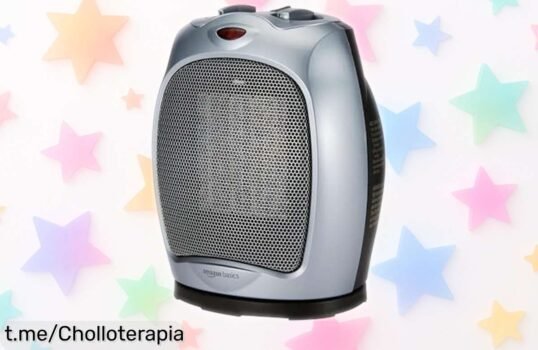 Calefactor de cerámica oscilante Amazon Basics con 1800 W a precio rebajado: no dejes pasar este super chollo y siente el calor que abrazará tus mejores momentos.