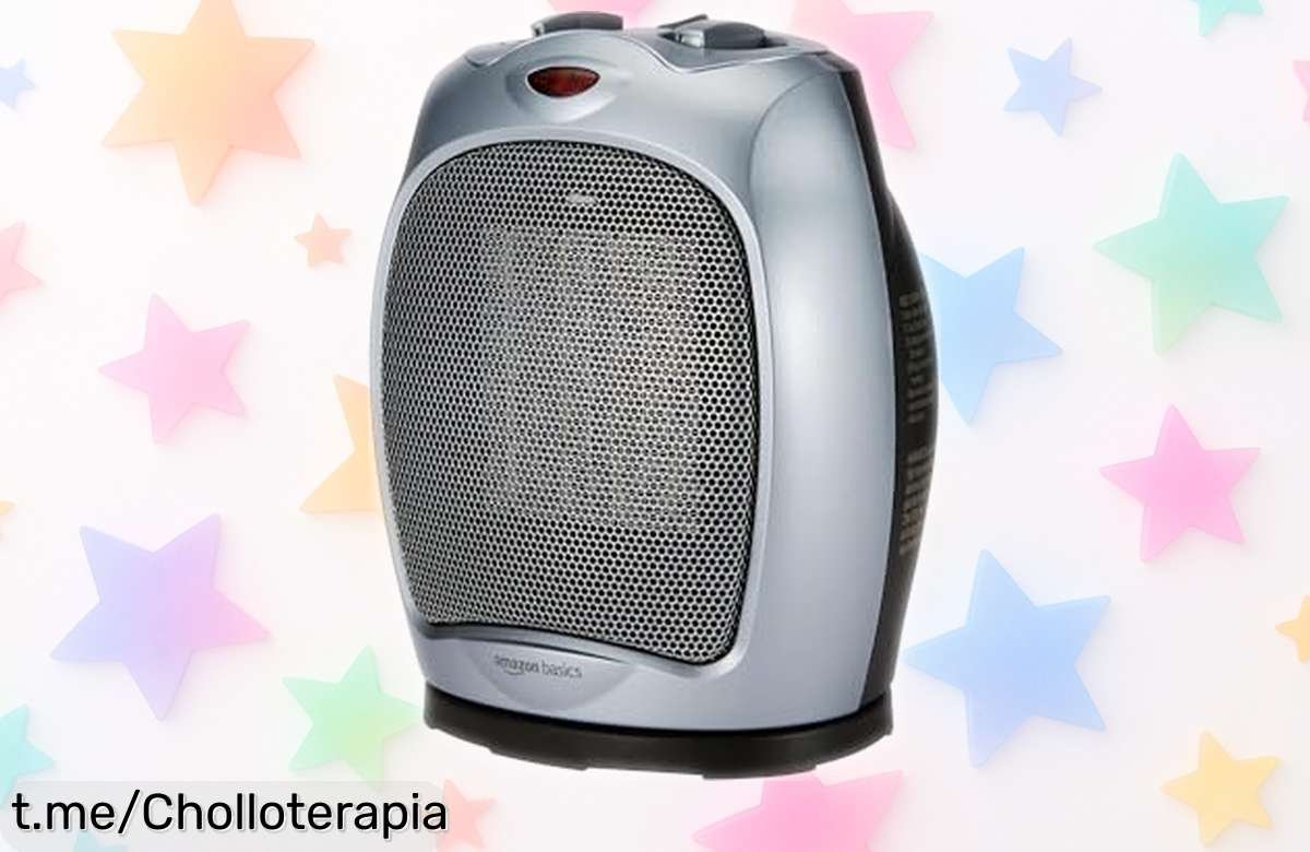 Calefactor de cerámica oscilante Amazon Basics con 1800 W a precio rebajado: no dejes pasar este super chollo y siente el calor que abrazará tus mejores momentos.