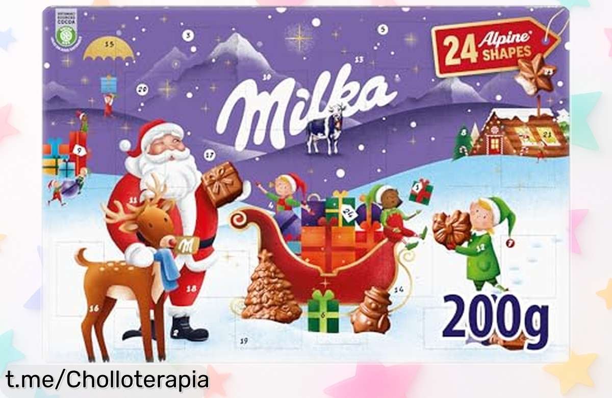Calendario de adviento Milka con 24 chocolates cremosos, ¡precio rebajado que vuela! Haz mágica tu Navidad y sorpréndete cada día.