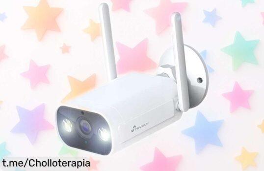Cámara bullet WiFi NIVIAN de 2K con visión nocturna, ¡ofertón imperdible para que te sientas seguro en tu hogar! Aprovecha la bajada de precio antes de que se acabe.
