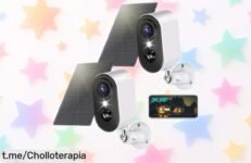 Cámara de vigilancia WiFi Pesair 2K para exteriores con batería duradera y visión nocturna a color, rebajada; protege tu hogar fácil ¡aprovecha esta oferta limitada antes de que desaparezca!