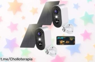 Cámara de vigilancia WiFi Pesair 2K para exteriores con batería duradera y visión nocturna a color, rebajada; protege tu hogar fácil ¡aprovecha esta oferta limitada antes de que desaparezca!