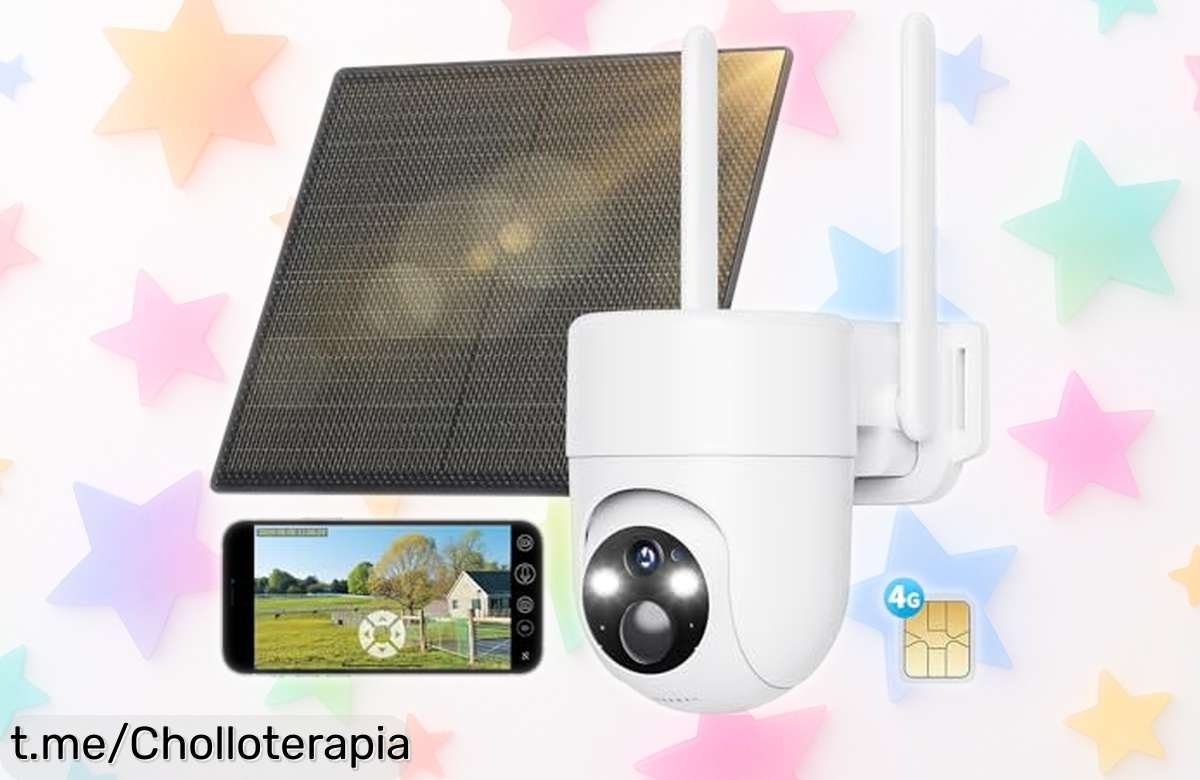 Cámara de vigilancia exterior 4G SEHMUA con panel solar y zoom 2K, ¡ofertón en precio rebajado! Mantén tu hogar a salvo sin líos ni cables. Tu seguridad no espera, actúa ya.