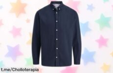 Camisa Jack & Jones Jjoxford azul marino a precio locoooo, con tela suave y look moderno. ¡No te pierdas este super chollo que hará que todos te miren!