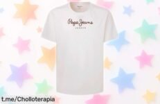 Camiseta Pepe Jeans para hombre con maxi logo, ¡rebajada a precio loco! Quedan pocas unidades y vuelven a subir. Consigue la tuya y marca estilo sin complicaciones ya mismo.