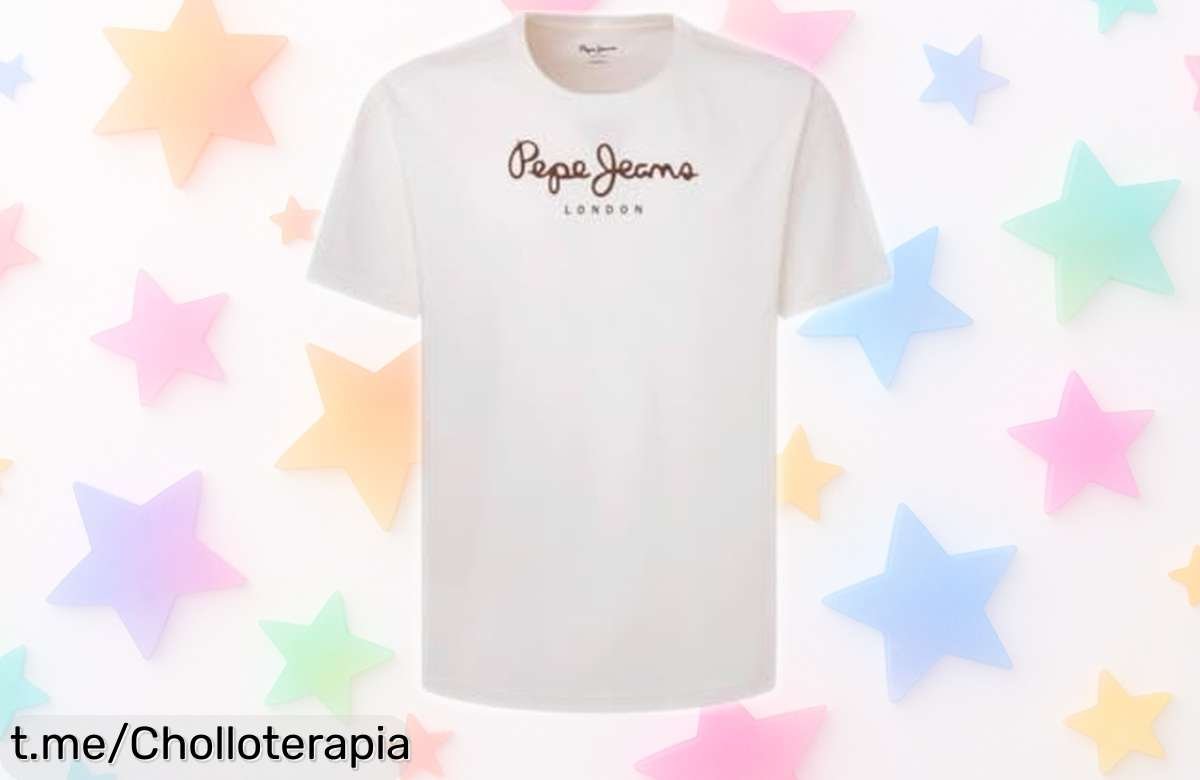 Camiseta Pepe Jeans para hombre con maxi logo, ¡rebajada a precio loco! Quedan pocas unidades y vuelven a subir. Consigue la tuya y marca estilo sin complicaciones ya mismo.