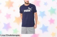 Camiseta Puma logo para hombre, azul peacoat: ¡Luce genial todos los días con este super chollo! Aprovecha el precio rebajado y no te quedes sin la tuya.