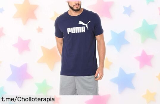Camiseta Puma logo para hombre, azul peacoat: ¡Luce genial todos los días con este super chollo! Aprovecha el precio rebajado y no te quedes sin la tuya.