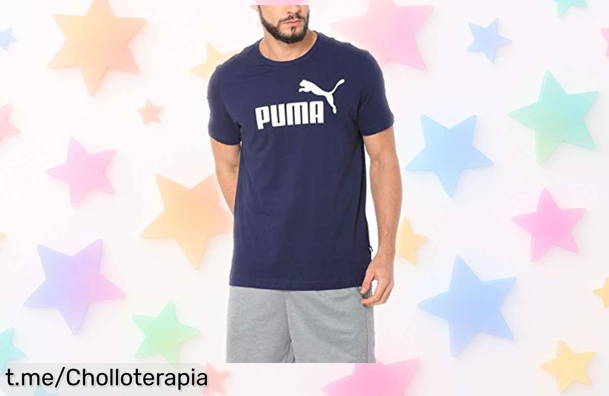 Camiseta Puma logo para hombre, azul peacoat: ¡Luce genial todos los días con este super chollo! Aprovecha el precio rebajado y no te quedes sin la tuya.