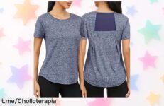 Camiseta deportiva Wayleb para mujer, suelta y fresca: ¡Super chollo que no puedes dejar escapar! Siéntete imparable en yoga y gym con este precio rebajado.