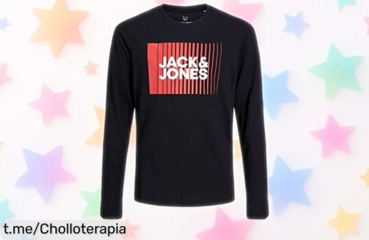 Camiseta manga larga para niño Jack & Jones, caída de precio increíble y logo super chollo ¡No te quedes sin la tuya, son prendas que hacen brillar a los más peques!