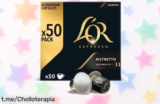 Cápsulas de café espresso L'OR ristretto a un precio rebajado: ¡50 unidades para disfrutar del mejor sabor intenso! No te quedes sin tu dosis de placer, corre que vuelan.