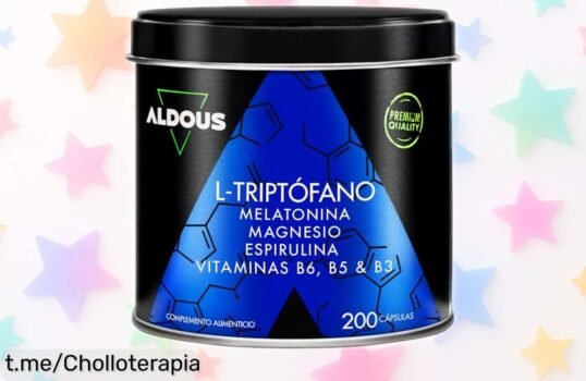 Cápsulas de triptófano con melatonina y magnesio Aldous para dormir bien, precio rebajado: ¡Super chollo para despertar con energía! No esperes más, la oferta se acaba pronto.