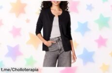 Cárdigan ligero Amazon Essentials para mujer negro XXL, el súper chollo que tu armario necesita ¡no dejes escapar esta oportunidad única de brillar cada día!
