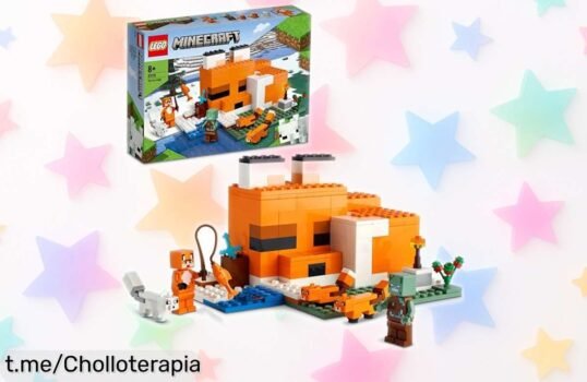 Casa de juguete LEGO Minecraft El Refugio Zorro 21178, ¡chollazo con figuras y espada! Corre ya y regala emociones épicas a los peques, el tiempo se agota.