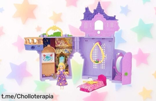 Casa de muñecas Torre Rapunzel con muñeca y Pascal, un super chollo rebajado para desatar la magia en tu hogar. ¡Corre que vuela y llena de diversión tus momentos!