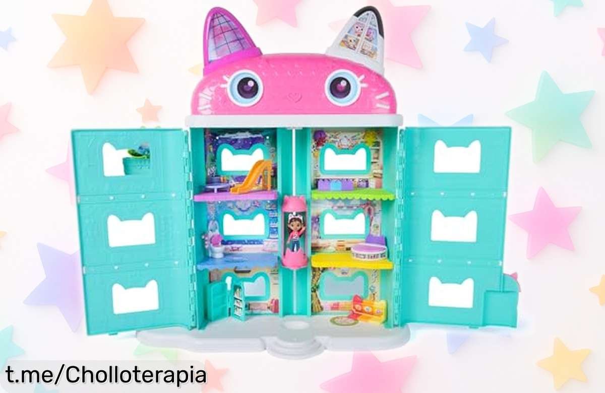 Casa de muñecas gigante Gabby con 6 habitaciones y sala secreta, ¡diversión increíble a precio súper rebajado! No te quedes sin la tuya, haz brillar la imaginación de los peques ya mismo.