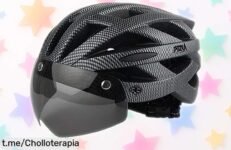 Casco multiuso JEPOZRA con visera magnética y forro desmontable, ¡rebajado para que puedas cuidar tu cabeza en cada pedaleada! No dejes escapar esta oportunidad.