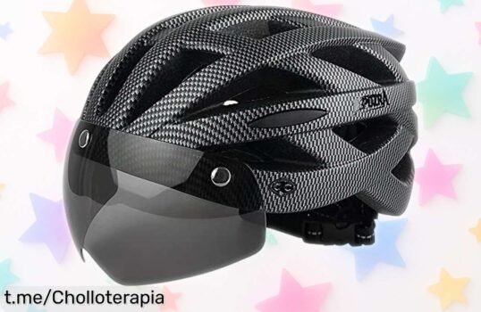 Casco multiuso JEPOZRA con visera magnética y forro desmontable, ¡rebajado para que puedas cuidar tu cabeza en cada pedaleada! No dejes escapar esta oportunidad.