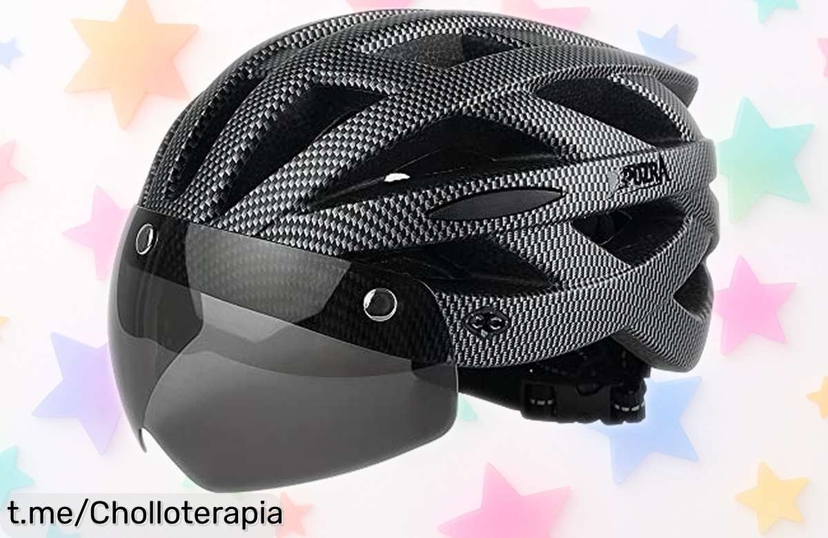 Casco multiuso JEPOZRA con visera magnética y forro desmontable, ¡rebajado para que puedas cuidar tu cabeza en cada pedaleada! No dejes escapar esta oportunidad.