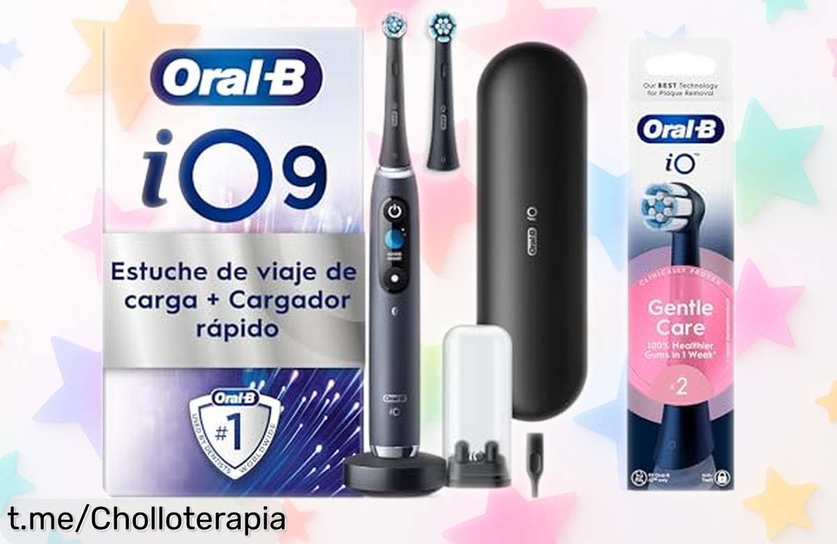 Cepillo de dientes eléctrico Oral B iO con IA rebajado: elimina placa y blanquea desde el primer uso. ¡Llévatelo ya con cabezales extra y estuche de viaje antes que se agote este chollazo!