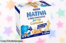 Cereales y leche líquida Nestlé Nativa Junior: ¡Super chollo de 6 litros en precio rebajado para que tus peques crezcan fuertes y alegres, pero solo por tiempo limitado!