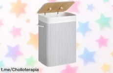 Cesto de ropa sucia SONGMICS 72 L con tapa y bolsa extraíble, ¡aprovecha el descuento brutal y lleva a casa este super chollo que simplificará tu vida ahora mismo!