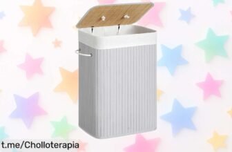 Cesto de ropa sucia SONGMICS con tapa y 72 L que se pliega fácil ¡Aprovecha el precio loco y deshazte del lío en casa hoy o te quedas sin!