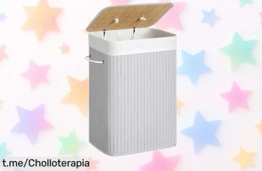 Cesto de ropa sucia SONGMICS con tapa y 72 L que se pliega fácil ¡Aprovecha el precio loco y deshazte del lío en casa hoy o te quedas sin!