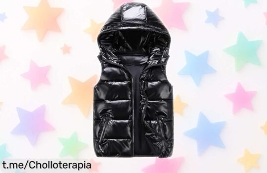 Chaleco acolchado unisex con capucha a precio loco, brilla este invierno y siente que todos los ojos estarán en ti; ¡usa el cupón ya y no dejes pasar esta oferta!