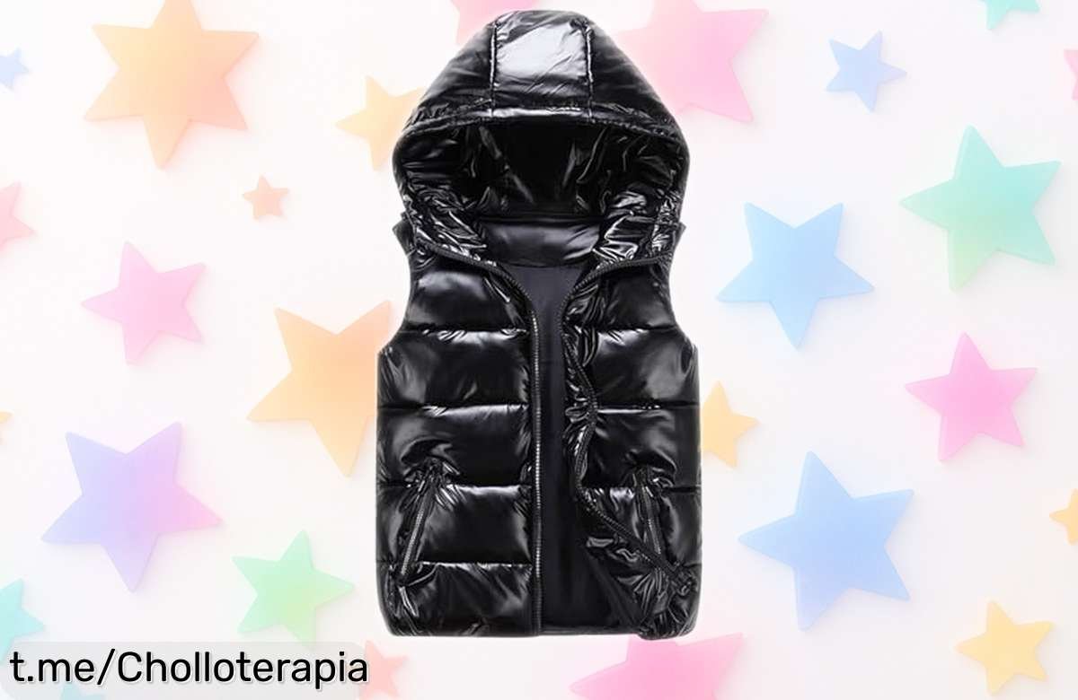Chaleco acolchado unisex con capucha a precio loco, brilla este invierno y siente que todos los ojos estarán en ti; ¡usa el cupón ya y no dejes pasar esta oferta!