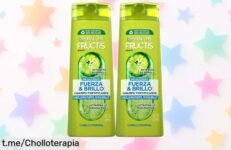 Champú Fructis fuerza y brillo de Garnier con precio rebajado, ¡aprovecha esta oportunidad única para lucir una melena sana y brillante que hará girar cabezas!