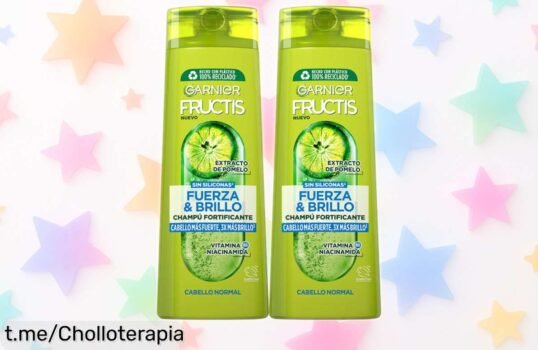 Champú Fructis fuerza y brillo de Garnier con precio rebajado, ¡aprovecha esta oportunidad única para lucir una melena sana y brillante que hará girar cabezas!