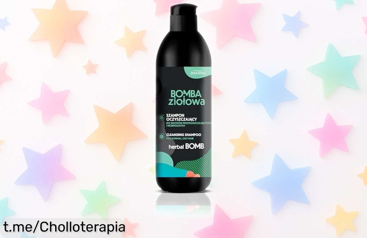 Champú limpiador de hierbas Joanna bomba 500 ml con hidratación intensiva y brillo natural ¡Oferta imperdible que hará sonreír a tu pelo, no te lo pierdas!