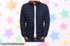 Chaqueta acolchada ultraligera para hombre que mantiene la calidez y el estilo: aprovecha este ofertón brutal y siente cómo te abraza el invierno antes de que se acabe.