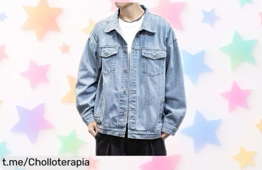 Chaqueta vaquera L9WEI para hombre, diseño urbano espectacular ¡Oferta locura! Este precio rebajado es una oportunidad que no se repite, ¡aprovéchala antes de quedarte sin la tuya!