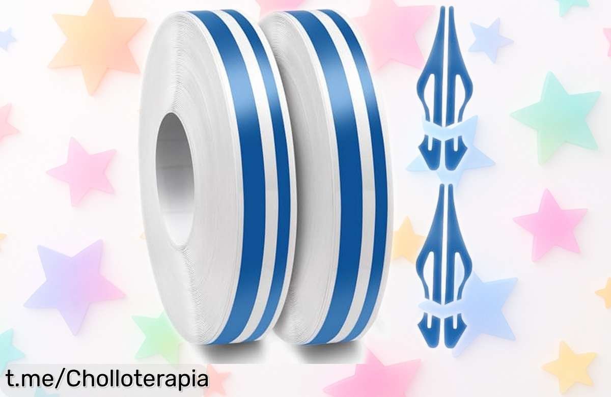 Cinta pinstriping azul para coche y moto con línea central de 5 mm, aprovecha el súper chollo del momento y haz que tu vehículo destaque ¡No te lo pierdas!