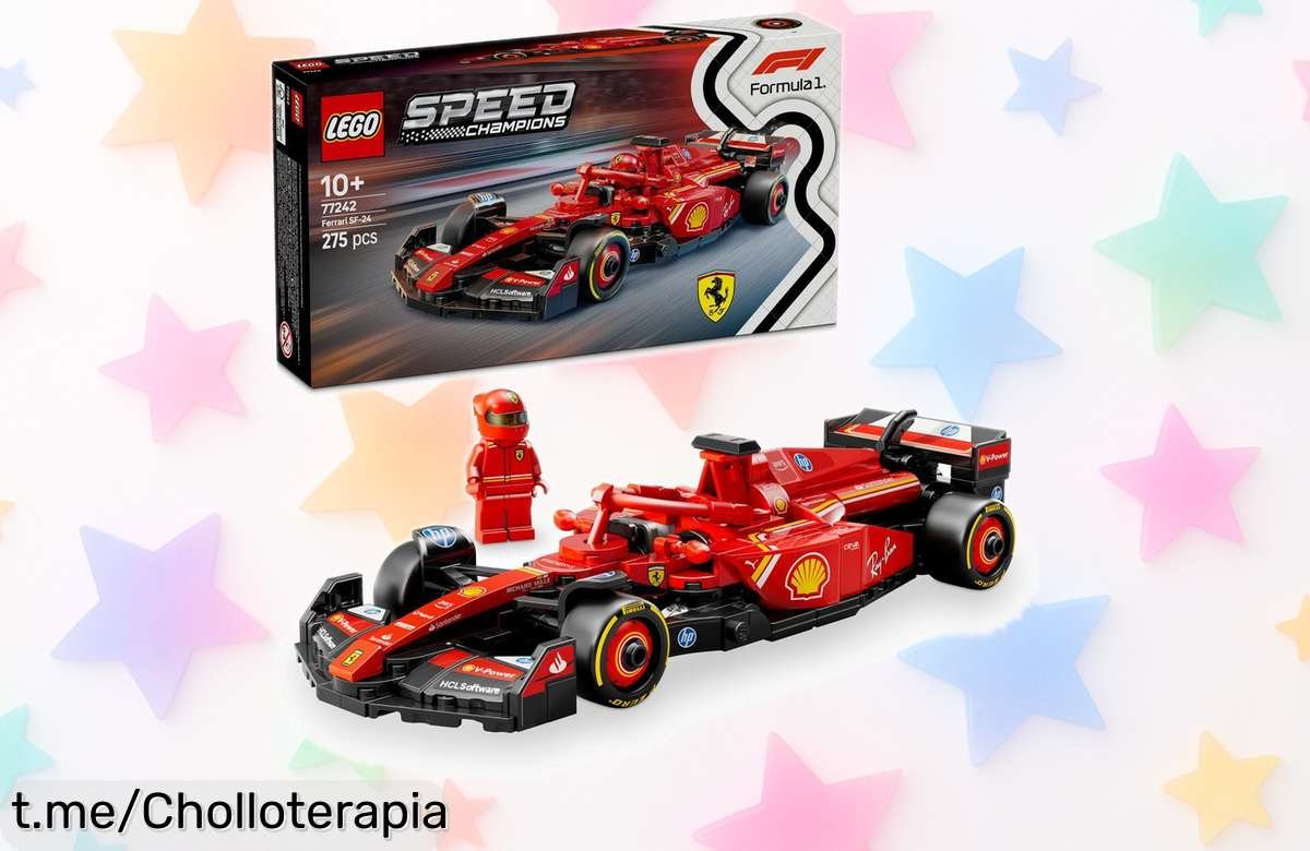 Coche de carreras Ferrari SF-24 Lego Speed Champions con minifigura, ¡ahora a precio rebajado y diversión garantizada para desatar la emoción de la F1 en casa!