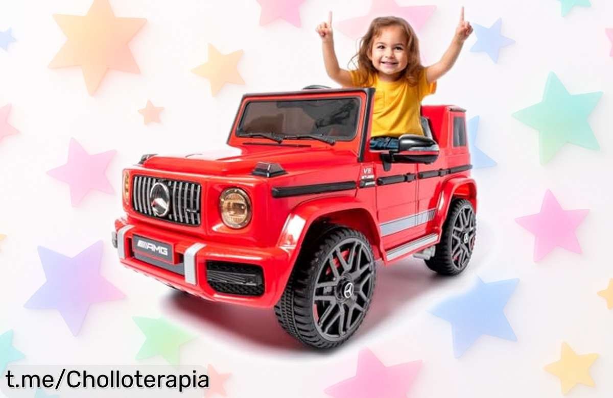 Coche eléctrico Mercedes G63 AMG rojo para niños con mando, luces y música a un precio deslumbrante que no puedes dejar escapar. ¡La diversión segura está esperando!