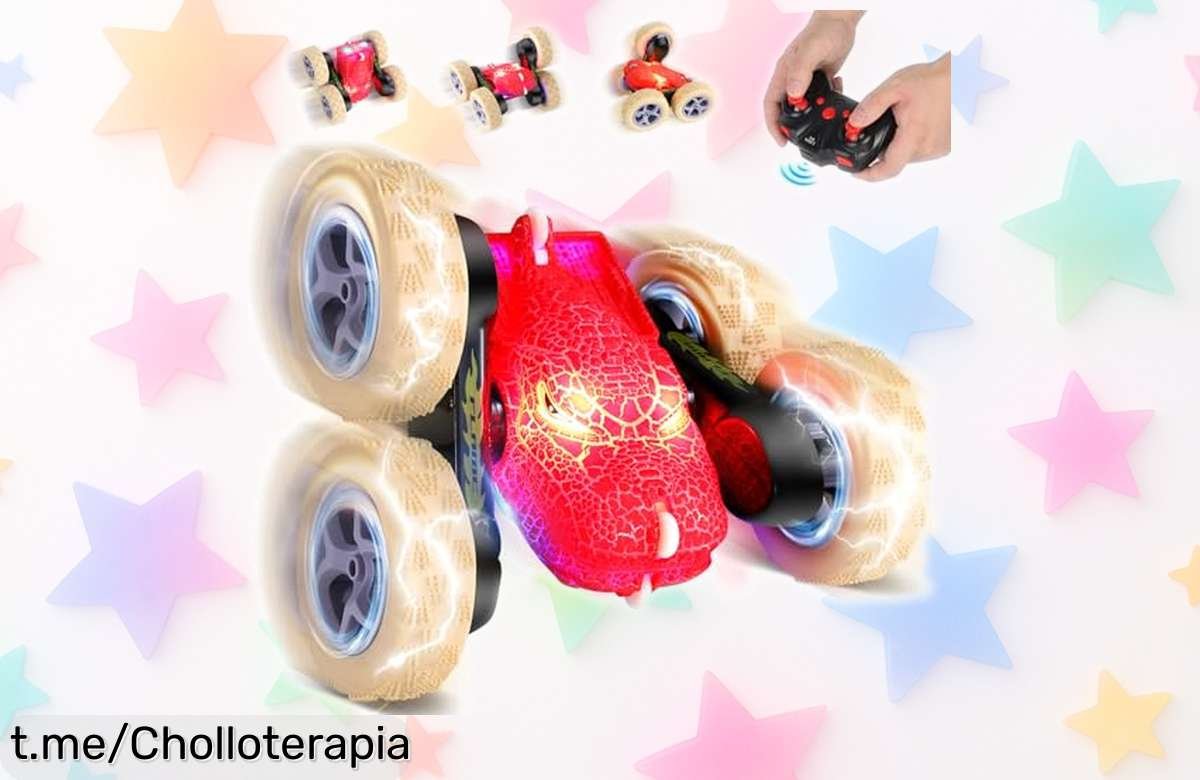 Coche teledirigido para niños con giros de 360° y luces alucinantes, ¡ahora a precio rebajado! No dejes escapar la alegría en cada carrera, corre antes que se acaben estas unidades.