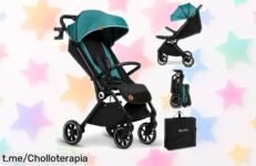 Cochecito plegable LIONELO con respaldo para dormir y arnés seguro a un precio rebajado que no volverás a ver ¡Aprovecha este super chollo y haz que cada paseo sea una alegría!