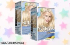Coloración ultra rubia Garnier Nutrisse Ultra Blonde a precio rebajado, logra un brillo espectacular y cuida tu melena ¡no dejes pasar este super chollo que se agota rápido!