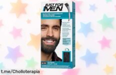 Colorante negro para bigote y barba Just for Men: elige volumen sin canas a un precio rebajado que vuela. ¡No te quedes sin tu looks más impactante!