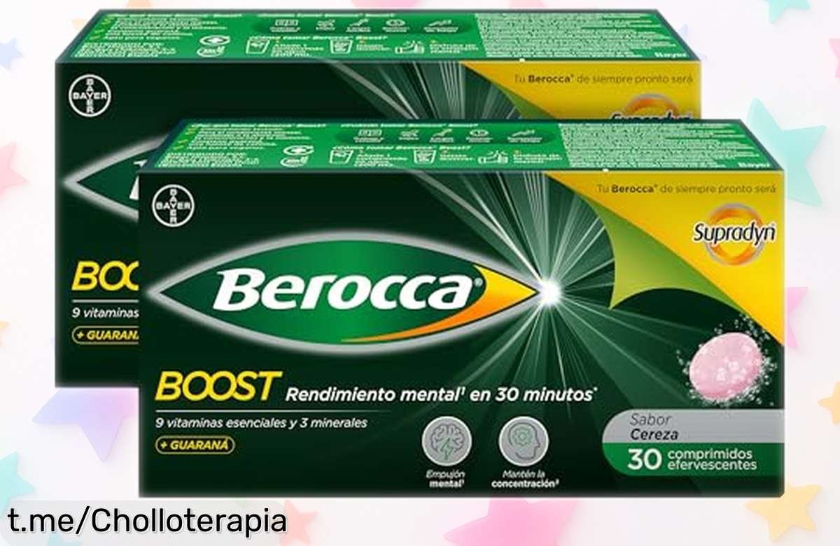 Comprimidos efervescentes Berocca Boost con energía y concentración al instante, ¡aprovecha el super chollo de precio rebajado que activa tu mente ya!