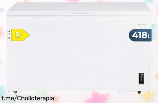 Congelador horizontal Cecotec Bolero CoolMarket 418L con control LED, ¡oportunidad única para mantener tu comida fresca y deliciosa a un precio increíble!