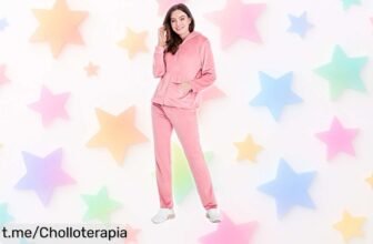 Conjunto chándal CityComfort en terciopelo rosa con cremallera y cintura elástica: ¡precio rebajado y oferta única para que luzcas espectacular ahora mismo!