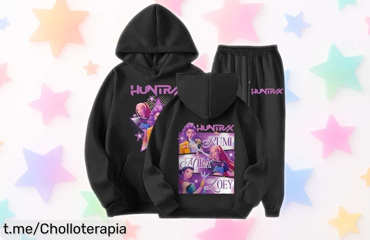 Conjunto de chándal niña Huntrix en diseño cool, ¡oferta imperdible! Precio rebajado que volará, ideal para juegos y planes divertidos. ¡No te quedes sin el tuyo!