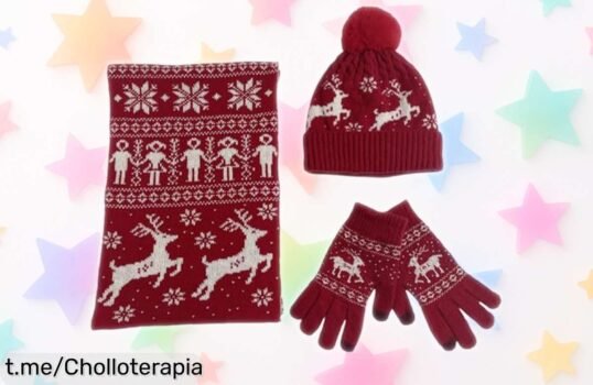 Conjunto térmico de bufanda, gorro forro polar y guantes táctiles para mujer; aprovecha este descuentazo y calienta tus días antes de que se agoten ¡no pierdas esta oportunidad única!